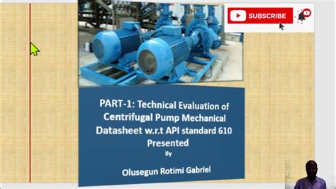 api screw pump datasheet excel|API 610 centrifugal pump (Technical Bid Evaluation .